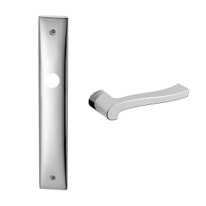 1070 Ola deurkruk op schild WC57/5, chroom
