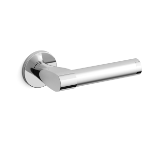 361 Tuc deurkruk op rozet, chrome/satinchrome