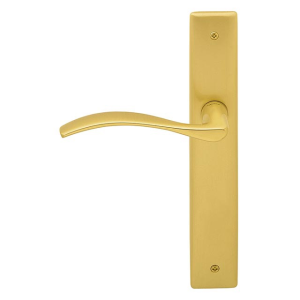 710L Zen deurkruk op langschild PC72 linkswijzend, satinmessing/messing gepolijst