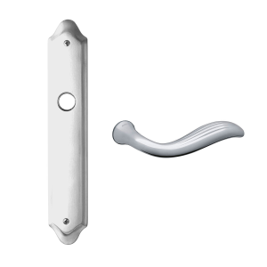 980 Plisse deurkruk op langschild BB56, chroom