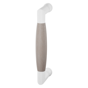 Deurgreep ton model Ika wit met eiken whitewash 157x62mm