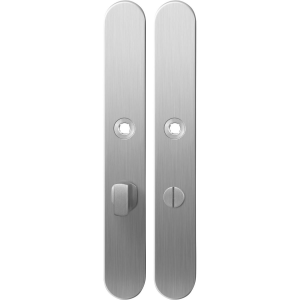 GPF1100.70 langschild XL afgerond WC63/8 grote knop RVS geborsteld