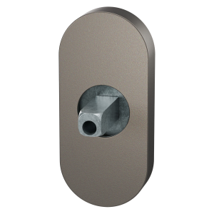 GPF1104.A3.0400 Mocca blend rozet ovaal 70x32x10mm met vastgelaste knopvastzetter