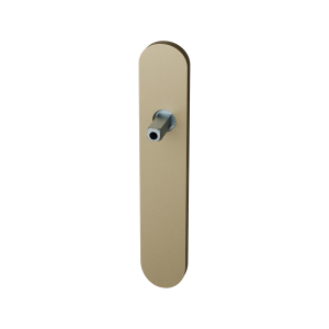 GPF1120.A4.400 langschild afgerond blind Champagne blend met vastgelaste knopvastzetter