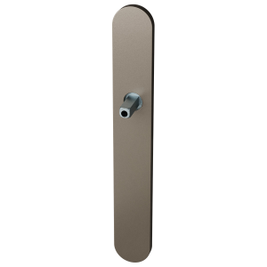 GPF1170.A3.401 langschild XL afgerond BB56 Mocca blend met vastgelaste knopvastzetter