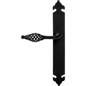 GPF6265.60L/R smeedijzer zwart Tane deurkruk op langschild, 291x41x4mm