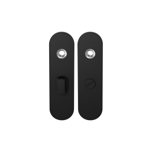 GPF8100.10 kortschild afgerond WC57/5 grote knop zwart