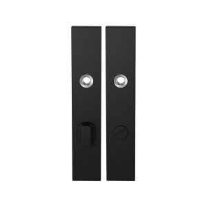 GPF8100.25 langschild rechthoekig WC72/8 grote knop zwart
