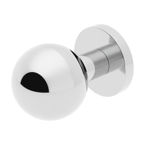 GPF9954.49-00 RVS gepolijst kogelknop S2 50mm met knopvastzetter met ronde rozet