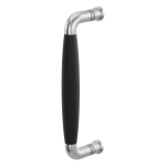 Deurgreep jaren 30 Ika RVS geborsteld met zwart 207x63mm