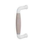 Deurgreep jaren 30 Ika wit met eiken whitewash 157x60mm