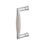 Deurgreep ton model Ika RVS geborsteld met eiken whitewash