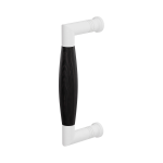 Deurgreep ton model Ika wit met ebbenhout 157x62mm