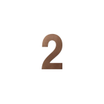 GPF Bronze blend huisnummer 2, 150 mm