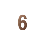 GPF Bronze blend huisnummer 6, 150 mm
