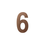 GPF Bronze blend huisnummer 6 L, 200 mm