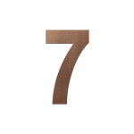 GPF Bronze blend huisnummer 7 XL, 250 mm