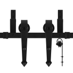 GPF0554.61 Dubbel schuifdeursysteem Nuoli zwart 400 cm (2x200 cm)