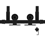 GPF0560.61 Dubbel schuifdeursysteem Osa zwart 150 cm