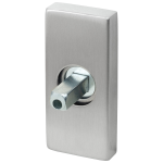 GPF1100.01.400 rozet 70x32x10mm RVS geborsteld met vastgelaste knopvastzetter