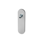GPF1100.10.432 kortschild afgerond PC55 RVS geborsteld met vastgelaste knopvastzetter