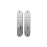 GPF1100.12 plaatschild afgerond WC57/5 grote knop RVS geborsteld