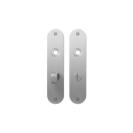 GPF1100.12 plaatschild afgerond WC57/5 normale knop RVS geborsteld