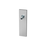 GPF1100.15 kortschild rechthoekig RVS geborsteld met vastgelaste knopvastzetter