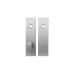 GPF1100.15 kortschild rechthoekig WC72/8 grote knop RVS geborsteld