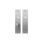 GPF1100.16 plaatschild rechthoekig WC57/5 grote knop RVS geborsteld