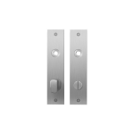 GPF1100.16 plaatschild rechthoekig WC72/8 grote knop RVS geborsteld