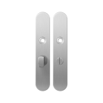 GPF1100.20 langschild afgerond WC55/8 grote knop RVS geborsteld