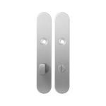 GPF1100.20 langschild afgerond WC72/8 grote knop RVS geborsteld
