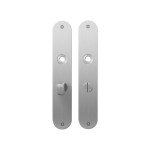 GPF1100.21 plaatschild afgerond WC57/5 normale knop RVS geborsteld