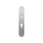 GPF1100.21L/R plaatschild afgerond PC55 links-/ rechtsdraaiend RVS geborsteld