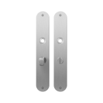 GPF1100.22 plaatschild afgerond WC57/5 normale knop RVS geborsteld