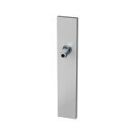 GPF1100.25.411 langschild rechthoekig BB72 RVS geborsteld met vastgelaste knopvastzetter