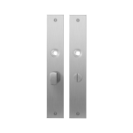 GPF1100.27 plaatschild rechthoekig WC57/5 grote knop RVS geborsteld