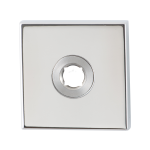 GPF1100.42L rozet 50x50x8mm RVS gepolijst linksdraaiend