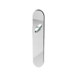 GPF1100.60.442 langschild afgerond PC72 RVS gepolijst met vastgelaste knopvastzetter