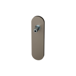 GPF1110.A3 kortschild afgerond Mocca blend met vastgelaste knopvastzetter