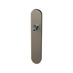 GPF1120.A3.400 langschild afgerond blind Mocca blend met vastgelaste knopvastzetter