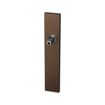 GPF1125.A2 langschild rechthoekig Bronze blend met vastgelaste knopvastzetter