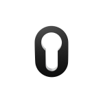 GPF1140.61 Minimalistische cilinderrozet 42x28x1,5mm Zwart