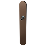GPF1170.A2.411 langschild XL afgerond BB72 Bronze blend met vastgelaste knopvastzetter