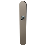 GPF1170.A3.401 langschild XL afgerond BB56 Mocca blend met vastgelaste knopvastzetter