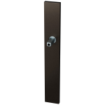 GPF1175.A1 langschild XL rechthoekig Dark blend met vastgelaste knopvastzetter