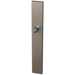 GPF1175.A3 langschild XL rechthoekig Mocca blend met vastgelaste knopvastzetter
