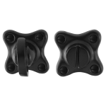 GPF6910.09 toiletgarnituur 44x44x9mm stift 8mm smeedijzer zwart