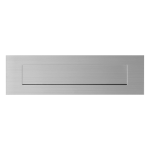GPF9834.09 RVS Mat Geborsteld Briefplaat Rechthoekig 350x100x2,5mm Met Naar Binnen Verende Achterliggende Klep